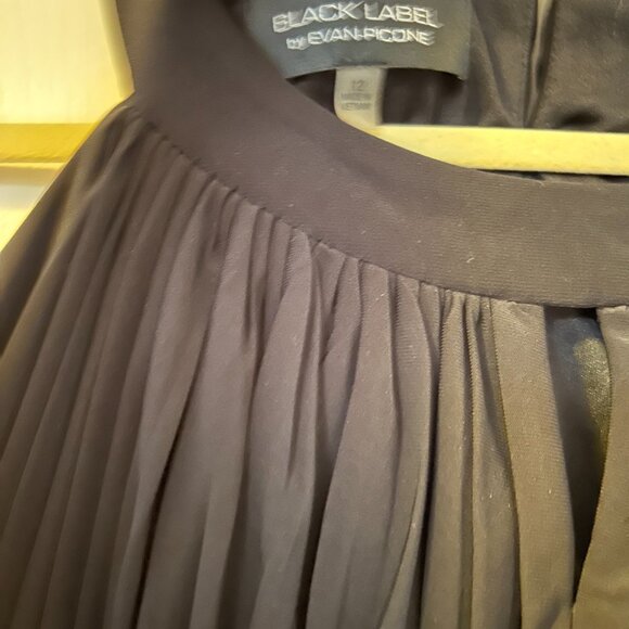 Ladies Evan Picone (Black Label) Black empire waist black formal dress Size 12 - Picture 7 of 9